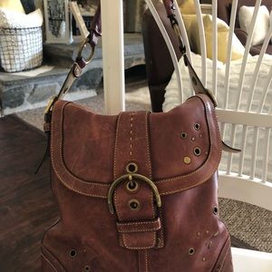 Vintage leather coach bag